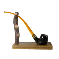 Rattrays The Bagpiper Grey Yellow 9mm Fishtail Pipe (RA1562)